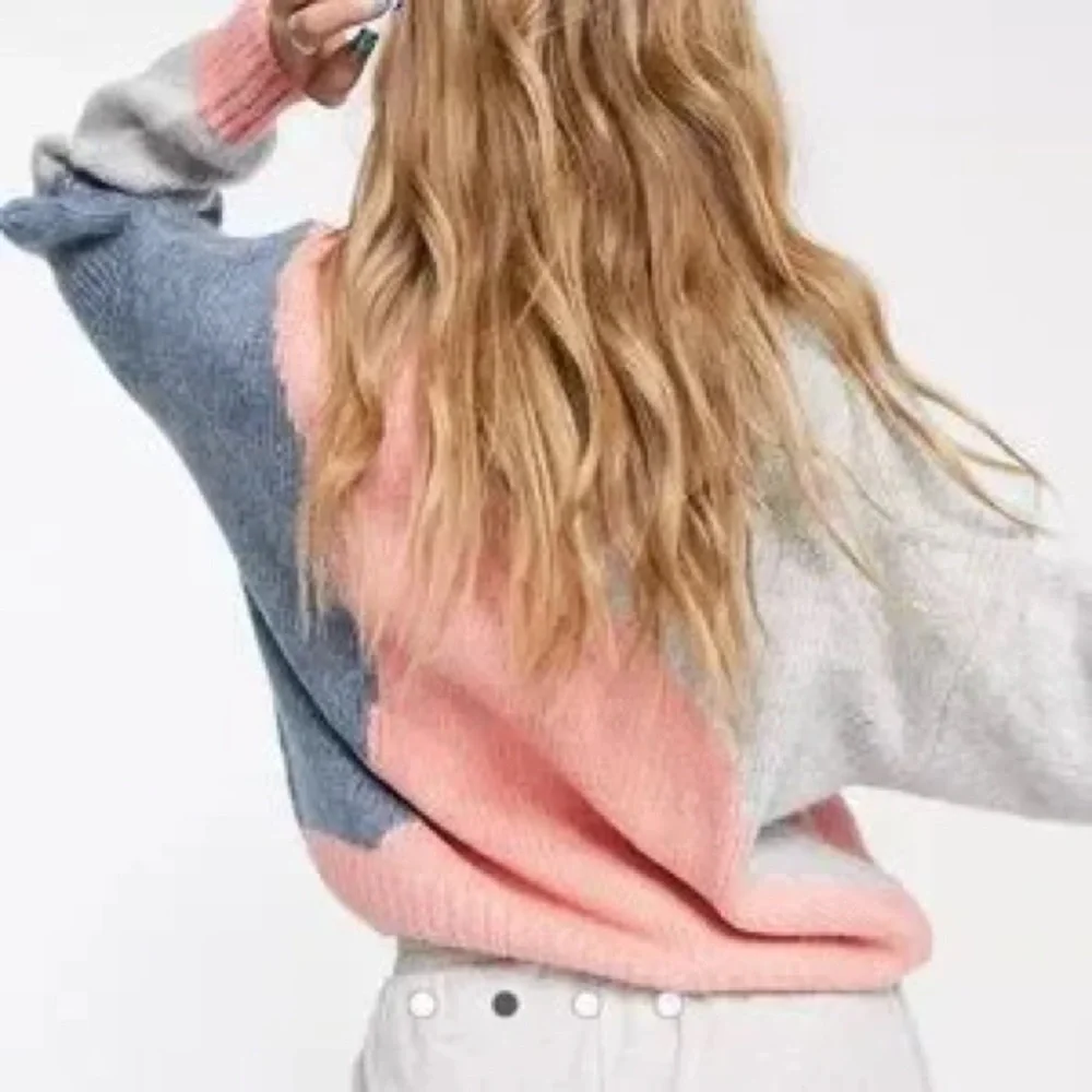 Topshop Abstract Colorblock Sweater - Picture 3 of 4